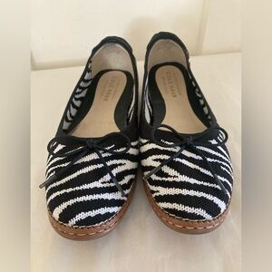 COLE Haan cloudfeel cushioning grand series zebra print slip on flats shoes 9.5B